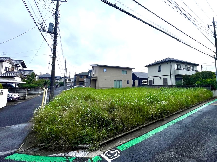 事例3 買取前。草が伸びたまま放置されていた角地の空き地
